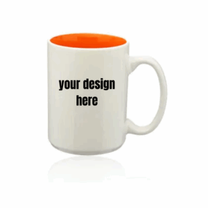 Custom 11 oz. Glossy Two-Tone Personalized Ceramic Mugs